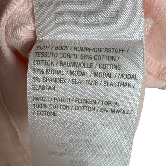 Isaac Mizarahi Ruffle v neck half placket cotton modal pink top size M - Picture 7 of 8